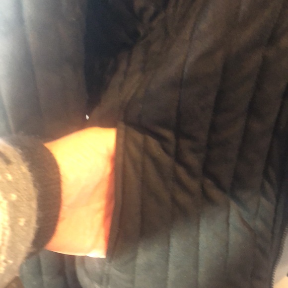 Mudd black jacket /white faux fur detachable collar XL/pink lining /mid 2000's - Picture 13 of 16